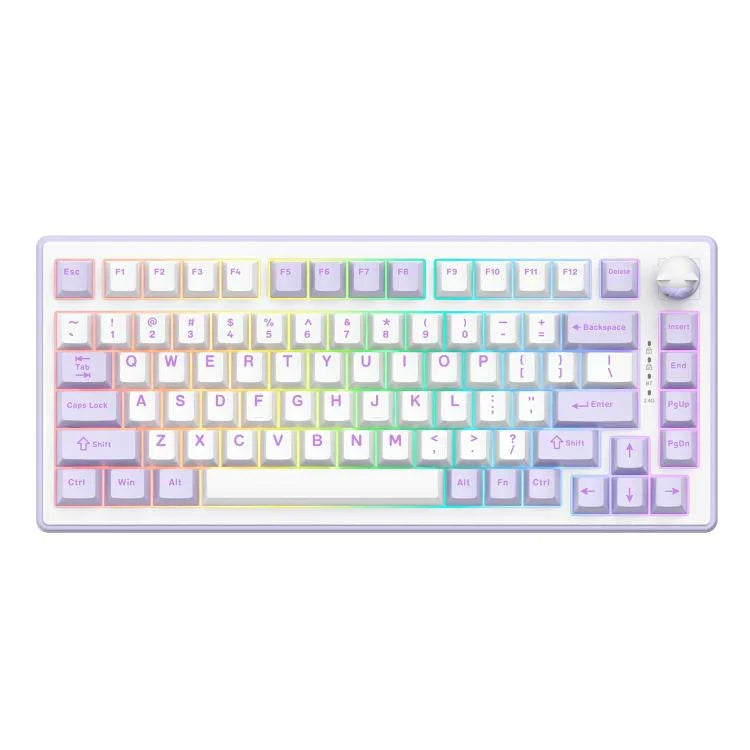 ONIKUMA MT707 Teclado Gaming Mecânico RGB com 82 Teclas e Tri-modo