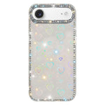 Capa de telemóvel híbrida em TPU e PC IMD com strass em ambos os lados, para iPhone 17 Pro Max, para iPhone 17 Pro, para iPhone 17, para iPhone Air, para iPhone 16 Pro Max, para iPhone 16 Pro, para iPhone 16 Plus, para iPhone 16