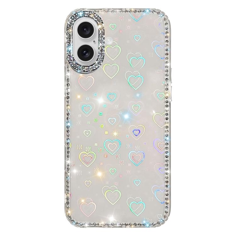 Capa de telemóvel híbrida em TPU e PC IMD com strass em ambos os lados, para iPhone 17 Pro Max, para iPhone 17 Pro, para iPhone 17, para iPhone Air, para iPhone 16 Pro Max, para iPhone 16 Pro, para iPhone 16 Plus, para iPhone 16