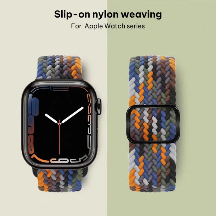 Correia de Relógio em Nylon Trançado com Fivela Deslizante xDfind, Para Apple Watch 42 / 44 / 45 / 46 / 49mm, Para Apple Watch 38 / 40 / 41 / S11 42mm