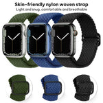 Correia de Relógio em Nylon Trançado com Fivela Deslizante xDfind, Para Apple Watch 42 / 44 / 45 / 46 / 49mm, Para Apple Watch 38 / 40 / 41 / S11 42mm