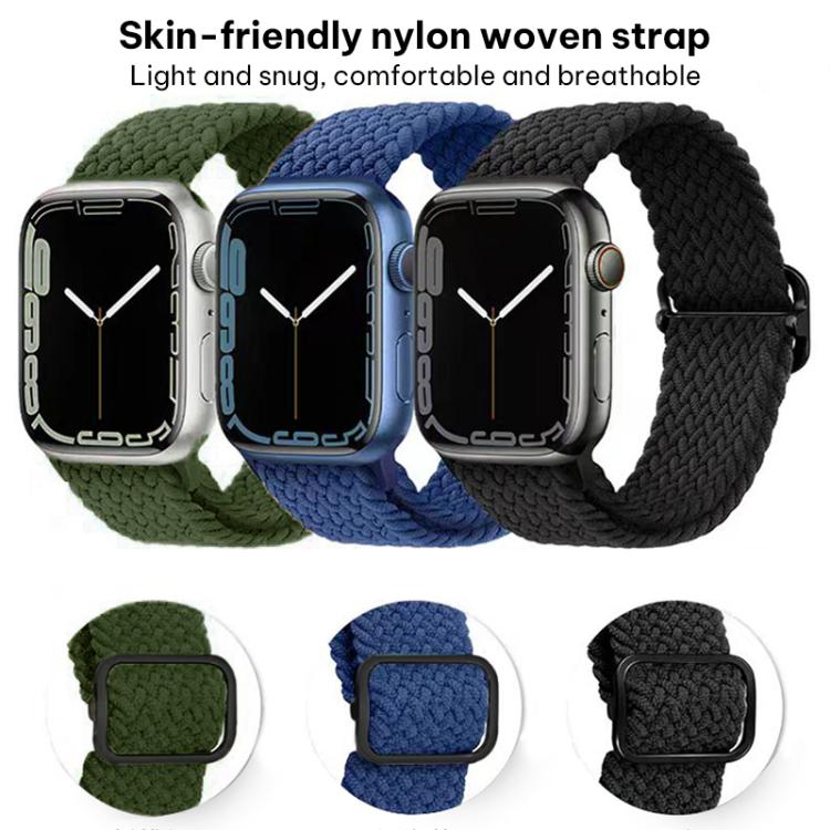 Correia de Relógio em Nylon Trançado com Fivela Deslizante xDfind, Para Apple Watch 42 / 44 / 45 / 46 / 49mm, Para Apple Watch 38 / 40 / 41 / S11 42mm