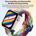 Correia de Relógio em Nylon Trançado com Fivela Deslizante xDfind, Para Apple Watch 42 / 44 / 45 / 46 / 49mm, Para Apple Watch 38 / 40 / 41 / S11 42mm