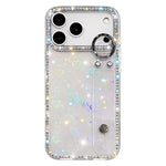 Capa de telemóvel com suporte de pulseira com glitter de pedras brilhantes, para iPhone 17 Pro, para iPhone 17, para iPhone Air, para iPhone 16 Pro Max, para iPhone 16 Pro, para iPhone 16 Plus, para iPhone 16, para iPhone 15 Pro Max