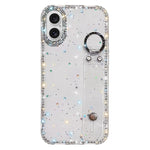 Capa de telemóvel com suporte de pulseira com glitter de pedras brilhantes, para iPhone 17 Pro, para iPhone 17, para iPhone Air, para iPhone 16 Pro Max, para iPhone 16 Pro, para iPhone 16 Plus, para iPhone 16, para iPhone 15 Pro Max