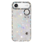 Capa de telemóvel com suporte de pulseira com glitter de pedras brilhantes, para iPhone 17 Pro, para iPhone 17, para iPhone Air, para iPhone 16 Pro Max, para iPhone 16 Pro, para iPhone 16 Plus, para iPhone 16, para iPhone 15 Pro Max