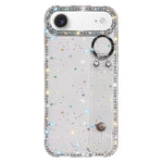Capa de telemóvel com suporte de pulseira com glitter de pedras brilhantes, para iPhone 17 Pro, para iPhone 17, para iPhone Air, para iPhone 16 Pro Max, para iPhone 16 Pro, para iPhone 16 Plus, para iPhone 16, para iPhone 15 Pro Max