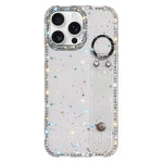 Capa de telemóvel com suporte de pulseira com glitter de pedras brilhantes, para iPhone 17 Pro, para iPhone 17, para iPhone Air, para iPhone 16 Pro Max, para iPhone 16 Pro, para iPhone 16 Plus, para iPhone 16, para iPhone 15 Pro Max