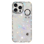 Capa de telemóvel com suporte de pulseira com glitter de pedras brilhantes, para iPhone 17 Pro, para iPhone 17, para iPhone Air, para iPhone 16 Pro Max, para iPhone 16 Pro, para iPhone 16 Plus, para iPhone 16, para iPhone 15 Pro Max