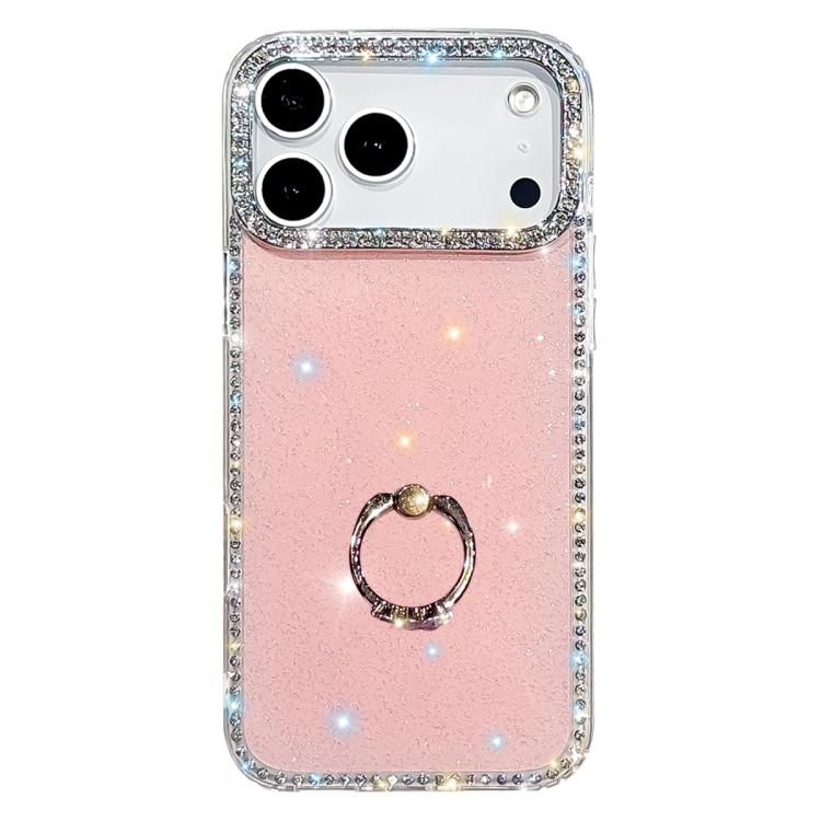 Capa de telemóvel híbrida em TPU e PC IMD com suporte anelar e strass em ambos os lados, para iPhone 17 Pro Max, para iPhone 17 Pro, para iPhone 17, para iPhone Air, para iPhone 16 Pro Max, para iPhone 16 Pro, para iPhone 16 Plus, para iPhone 16