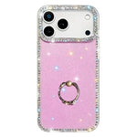 Capa de telemóvel híbrida em TPU e PC IMD com suporte anelar e strass em ambos os lados, para iPhone 17 Pro Max, para iPhone 17 Pro, para iPhone 17, para iPhone Air, para iPhone 16 Pro Max, para iPhone 16 Pro, para iPhone 16 Plus, para iPhone 16