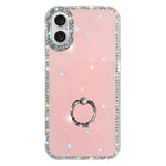 Capa de telemóvel híbrida em TPU e PC IMD com suporte anelar e strass em ambos os lados, para iPhone 17 Pro Max, para iPhone 17 Pro, para iPhone 17, para iPhone Air, para iPhone 16 Pro Max, para iPhone 16 Pro, para iPhone 16 Plus, para iPhone 16