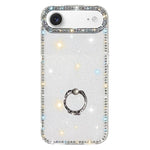 Capa de telemóvel híbrida em TPU e PC IMD com suporte anelar e strass em ambos os lados, para iPhone 17 Pro Max, para iPhone 17 Pro, para iPhone 17, para iPhone Air, para iPhone 16 Pro Max, para iPhone 16 Pro, para iPhone 16 Plus, para iPhone 16