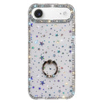 Capa de telemóvel híbrida em TPU e PC IMD com suporte anelar e strass em ambos os lados, para iPhone 17 Pro Max, para iPhone 17 Pro, para iPhone 17, para iPhone Air, para iPhone 16 Pro Max, para iPhone 16 Pro, para iPhone 16 Plus, para iPhone 16