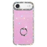 Capa de telemóvel híbrida em TPU e PC IMD com suporte anelar e strass em ambos os lados, para iPhone 17 Pro Max, para iPhone 17 Pro, para iPhone 17, para iPhone Air, para iPhone 16 Pro Max, para iPhone 16 Pro, para iPhone 16 Plus, para iPhone 16