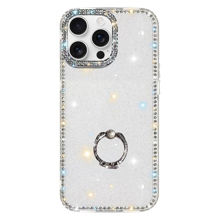 Capa de telemóvel híbrida em TPU e PC IMD com suporte anelar e strass em ambos os lados, para iPhone 17 Pro Max, para iPhone 17 Pro, para iPhone 17, para iPhone Air, para iPhone 16 Pro Max, para iPhone 16 Pro, para iPhone 16 Plus, para iPhone 16