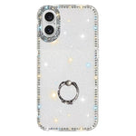 Capa de telemóvel híbrida em TPU e PC IMD com suporte anelar e strass em ambos os lados, para iPhone 17 Pro Max, para iPhone 17 Pro, para iPhone 17, para iPhone Air, para iPhone 16 Pro Max, para iPhone 16 Pro, para iPhone 16 Plus, para iPhone 16