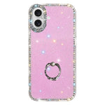 Capa de telemóvel híbrida em TPU e PC IMD com suporte anelar e strass em ambos os lados, para iPhone 17 Pro Max, para iPhone 17 Pro, para iPhone 17, para iPhone Air, para iPhone 16 Pro Max, para iPhone 16 Pro, para iPhone 16 Plus, para iPhone 16