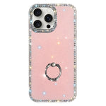 Capa de telemóvel híbrida em TPU e PC IMD com suporte anelar e strass em ambos os lados, para iPhone 15 Pro Max, para iPhone 15 Pro, para iPhone 15, para iPhone 14, para iPhone 14 Pro, para iPhone 14 Pro Max, para iPhone 13 Pro Max, para iPhone 13 Pro