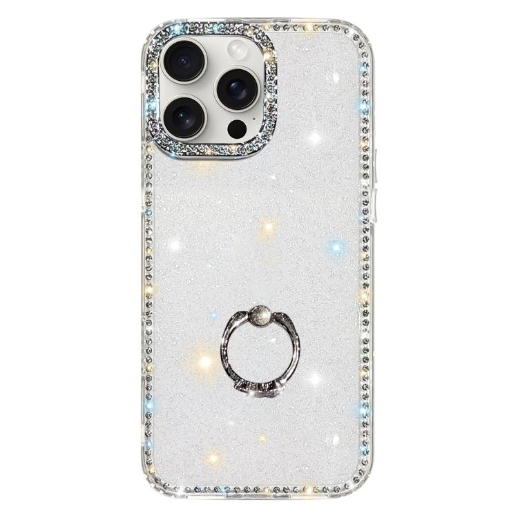 Capa de telemóvel híbrida em TPU e PC IMD com suporte anelar e strass em ambos os lados, para iPhone 15 Pro Max, para iPhone 15 Pro, para iPhone 15, para iPhone 14, para iPhone 14 Pro, para iPhone 14 Pro Max, para iPhone 13 Pro Max, para iPhone 13 Pro