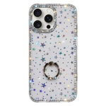 Capa de telemóvel híbrida em TPU e PC IMD com suporte anelar e strass em ambos os lados, para iPhone 15 Pro Max, para iPhone 15 Pro, para iPhone 15, para iPhone 14, para iPhone 14 Pro, para iPhone 14 Pro Max, para iPhone 13 Pro Max, para iPhone 13 Pro