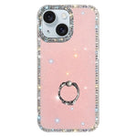 Capa de telemóvel híbrida em TPU e PC IMD com suporte anelar e strass em ambos os lados, para iPhone 15 Pro Max, para iPhone 15 Pro, para iPhone 15, para iPhone 14, para iPhone 14 Pro, para iPhone 14 Pro Max, para iPhone 13 Pro Max, para iPhone 13 Pro