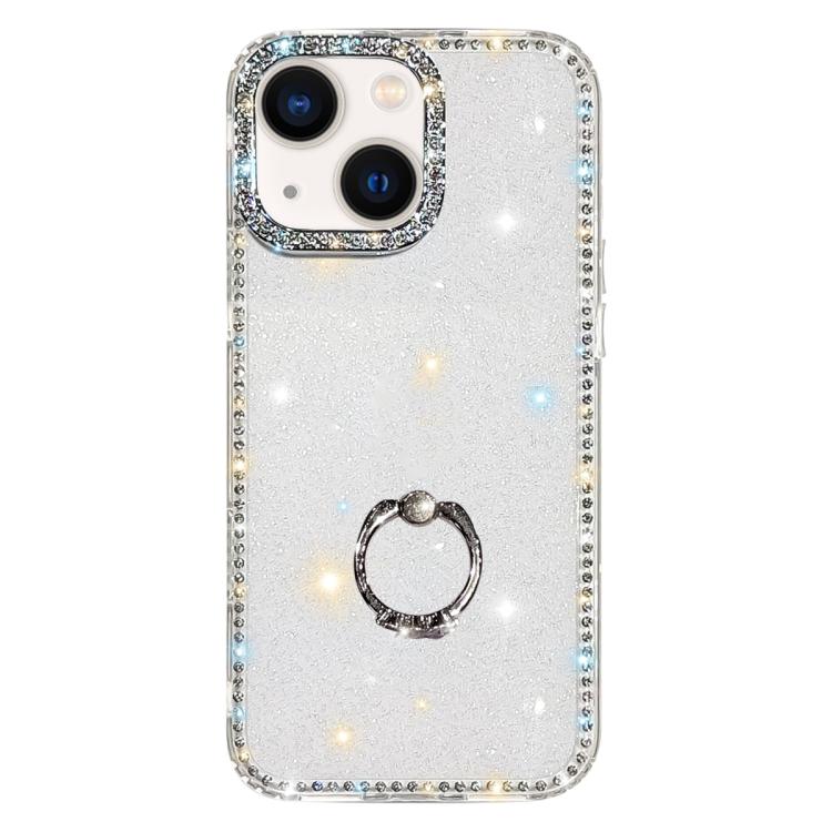 Capa de telemóvel híbrida em TPU e PC IMD com suporte anelar e strass em ambos os lados, para iPhone 15 Pro Max, para iPhone 15 Pro, para iPhone 15, para iPhone 14, para iPhone 14 Pro, para iPhone 14 Pro Max, para iPhone 13 Pro Max, para iPhone 13 Pro