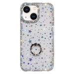 Capa de telemóvel híbrida em TPU e PC IMD com suporte anelar e strass em ambos os lados, para iPhone 15 Pro Max, para iPhone 15 Pro, para iPhone 15, para iPhone 14, para iPhone 14 Pro, para iPhone 14 Pro Max, para iPhone 13 Pro Max, para iPhone 13 Pro