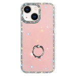 Capa de telemóvel híbrida em TPU e PC IMD com suporte anelar e strass em ambos os lados, para iPhone 15 Pro Max, para iPhone 15 Pro, para iPhone 15, para iPhone 14, para iPhone 14 Pro, para iPhone 14 Pro Max, para iPhone 13 Pro Max, para iPhone 13 Pro