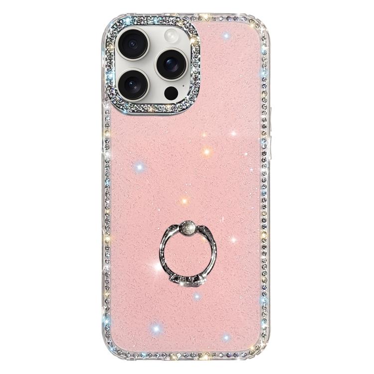 Capa de telemóvel híbrida em TPU e PC IMD com suporte anelar e strass em ambos os lados, para iPhone 15 Pro Max, para iPhone 15 Pro, para iPhone 15, para iPhone 14, para iPhone 14 Pro, para iPhone 14 Pro Max, para iPhone 13 Pro Max, para iPhone 13 Pro