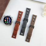 xDfind Flat-head Hole Palm Texture Vegan Leather Watch Band, 20mm, 22mm