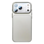 Capa de telemóvel híbrida em TPU com acrílico fosco e película para lente, para iPhone 17 Pro Max, para iPhone 17 Pro