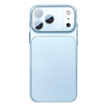 Capa de telemóvel híbrida em TPU com acrílico fosco e película para lente, para iPhone 17 Pro Max, para iPhone 17 Pro