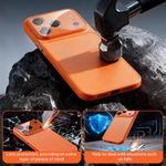 Capa de telemóvel híbrida em TPU com acrílico fosco e película para lente, para iPhone 17 Pro Max, para iPhone 17 Pro