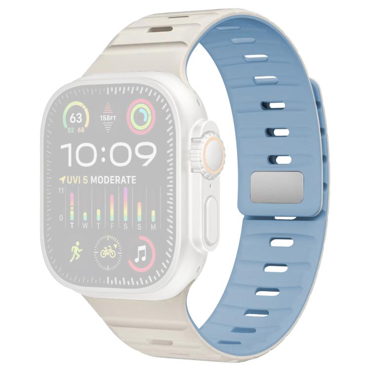 Pulseira de Relógio em Silicone com Fivela Magnética Norman xDfind, Para Apple Watch 42 / 44 / 45 / 46 / 49mm, Para Apple Watch 38 / 40 / 41 / S11 42mm