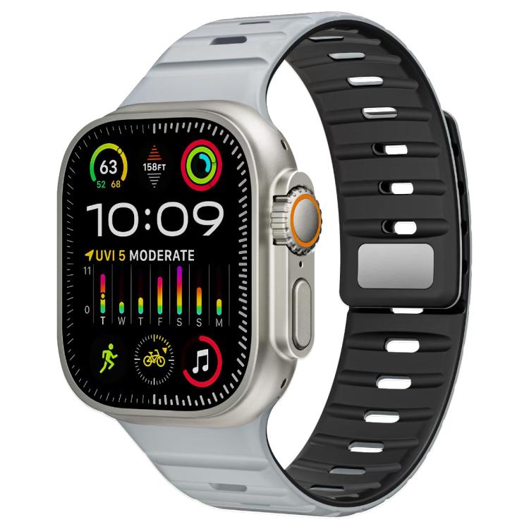Pulseira de Relógio em Silicone com Fivela Magnética Norman xDfind, Para Apple Watch 42 / 44 / 45 / 46 / 49mm, Para Apple Watch 38 / 40 / 41 / S11 42mm