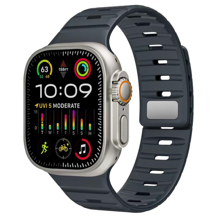 Pulseira de Relógio em Silicone com Fivela Magnética Norman xDfind, Para Apple Watch 42 / 44 / 45 / 46 / 49mm, Para Apple Watch 38 / 40 / 41 / S11 42mm