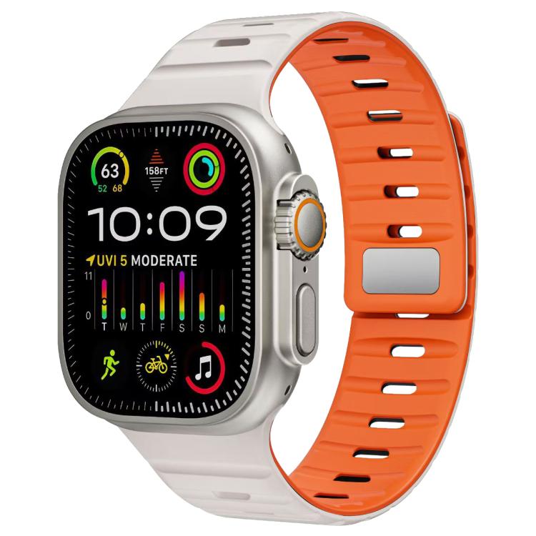 Pulseira de Relógio em Silicone com Fivela Magnética Norman xDfind, Para Apple Watch 42 / 44 / 45 / 46 / 49mm, Para Apple Watch 38 / 40 / 41 / S11 42mm
