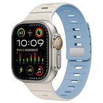 Pulseira de Relógio em Silicone com Fivela Magnética Norman xDfind, Para Apple Watch 42 / 44 / 45 / 46 / 49mm, Para Apple Watch 38 / 40 / 41 / S11 42mm