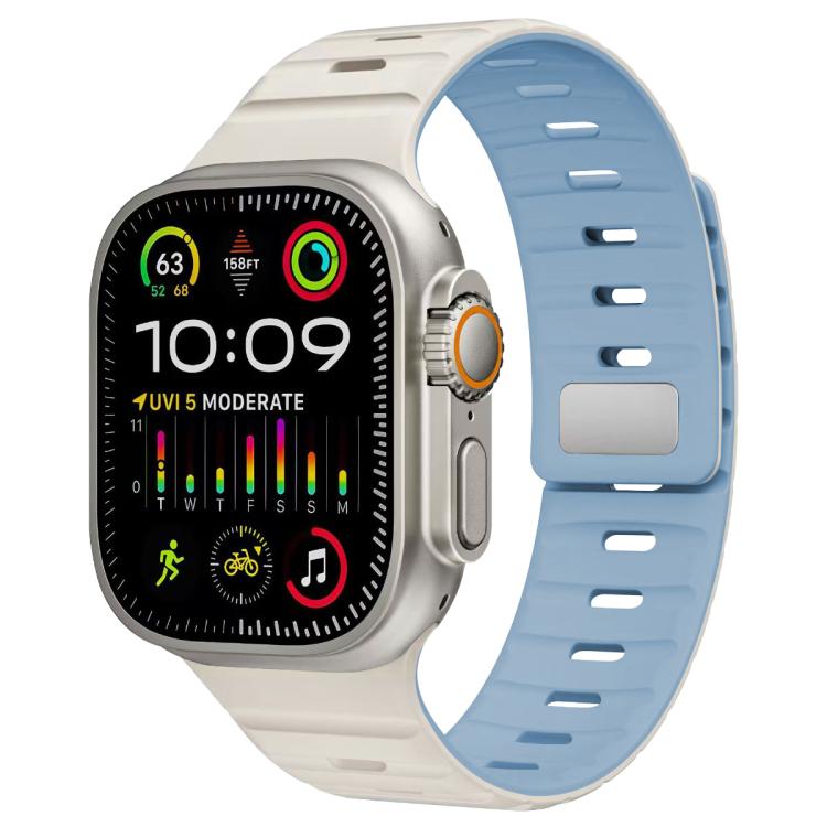 Pulseira de Relógio em Silicone com Fivela Magnética Norman xDfind, Para Apple Watch 42 / 44 / 45 / 46 / 49mm, Para Apple Watch 38 / 40 / 41 / S11 42mm