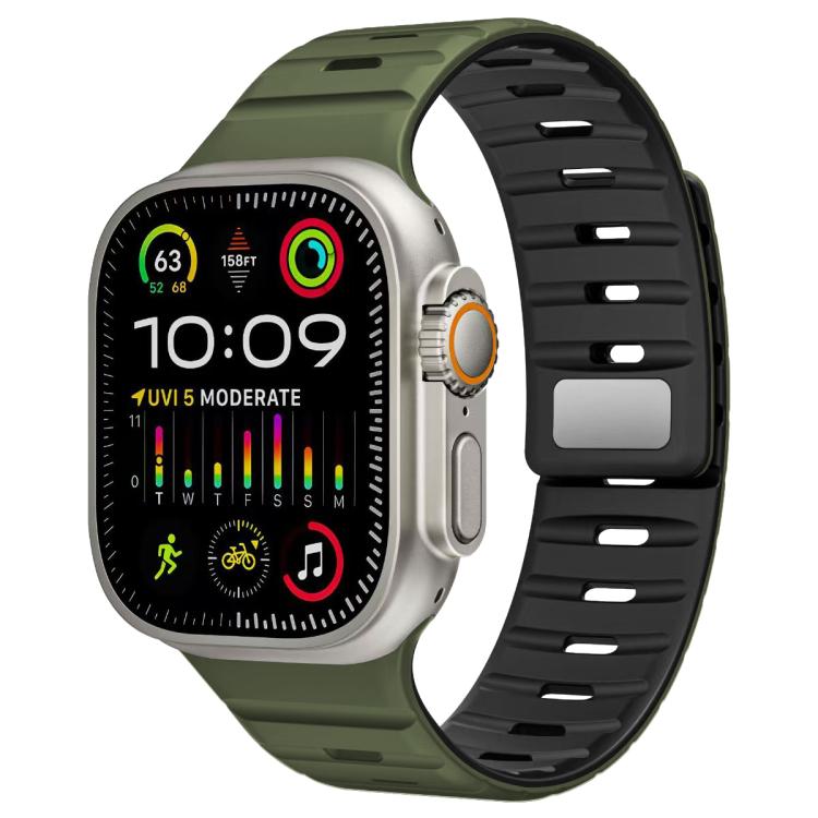 Pulseira de Relógio em Silicone com Fivela Magnética Norman xDfind, Para Apple Watch 42 / 44 / 45 / 46 / 49mm, Para Apple Watch 38 / 40 / 41 / S11 42mm