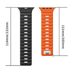 Pulseira de Relógio em Silicone com Fivela Magnética Norman xDfind, Para Apple Watch 42 / 44 / 45 / 46 / 49mm, Para Apple Watch 38 / 40 / 41 / S11 42mm