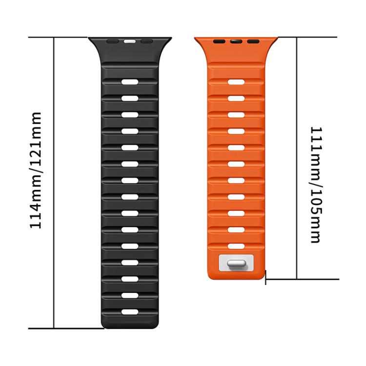 Pulseira de Relógio em Silicone com Fivela Magnética Norman xDfind, Para Apple Watch 42 / 44 / 45 / 46 / 49mm, Para Apple Watch 38 / 40 / 41 / S11 42mm