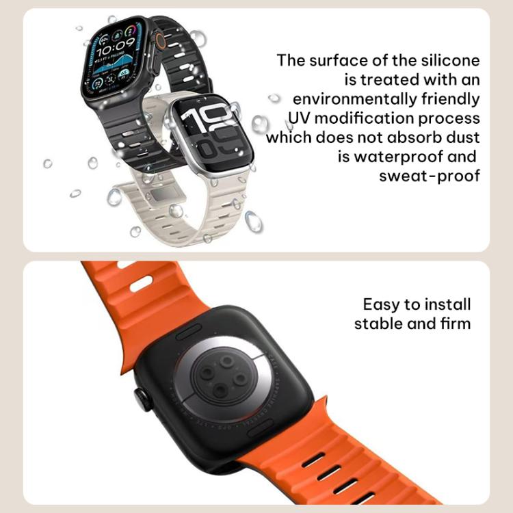 Pulseira de Relógio em Silicone com Fivela Magnética Norman xDfind, Para Apple Watch 42 / 44 / 45 / 46 / 49mm, Para Apple Watch 38 / 40 / 41 / S11 42mm