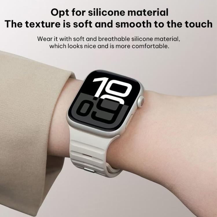 Pulseira de Relógio em Silicone com Fivela Magnética Norman xDfind, Para Apple Watch 42 / 44 / 45 / 46 / 49mm, Para Apple Watch 38 / 40 / 41 / S11 42mm