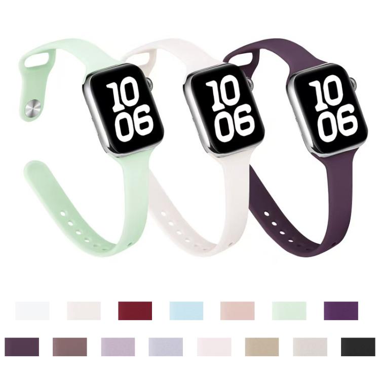 xDfind Small Waist Reverse Buckle Silicone Watch Band, For Apple Watch 38 / 40 / 41 / S11 42mm