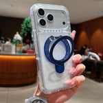 Capa de telemóvel magnética com suporte metálico pivotante transparente, para iPhone 17 Pro Max, para iPhone 17 Pro