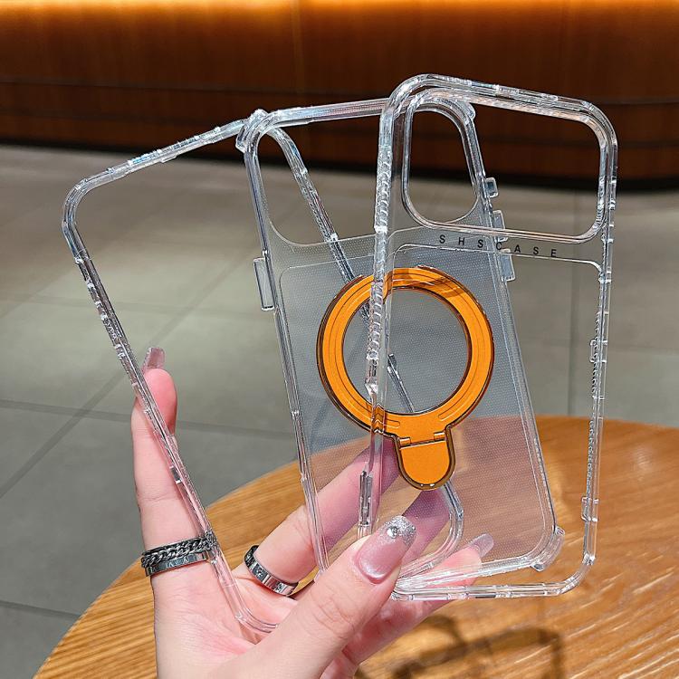 Capa de telemóvel magnética com suporte metálico pivotante transparente, para iPhone 17 Pro Max, para iPhone 17 Pro