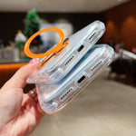 Capa de telemóvel magnética com suporte metálico pivotante transparente, para iPhone 17 Pro Max, para iPhone 17 Pro