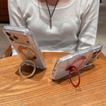 Capa de telemóvel magnética com suporte metálico pivotante transparente, para iPhone 17 Pro Max, para iPhone 17 Pro